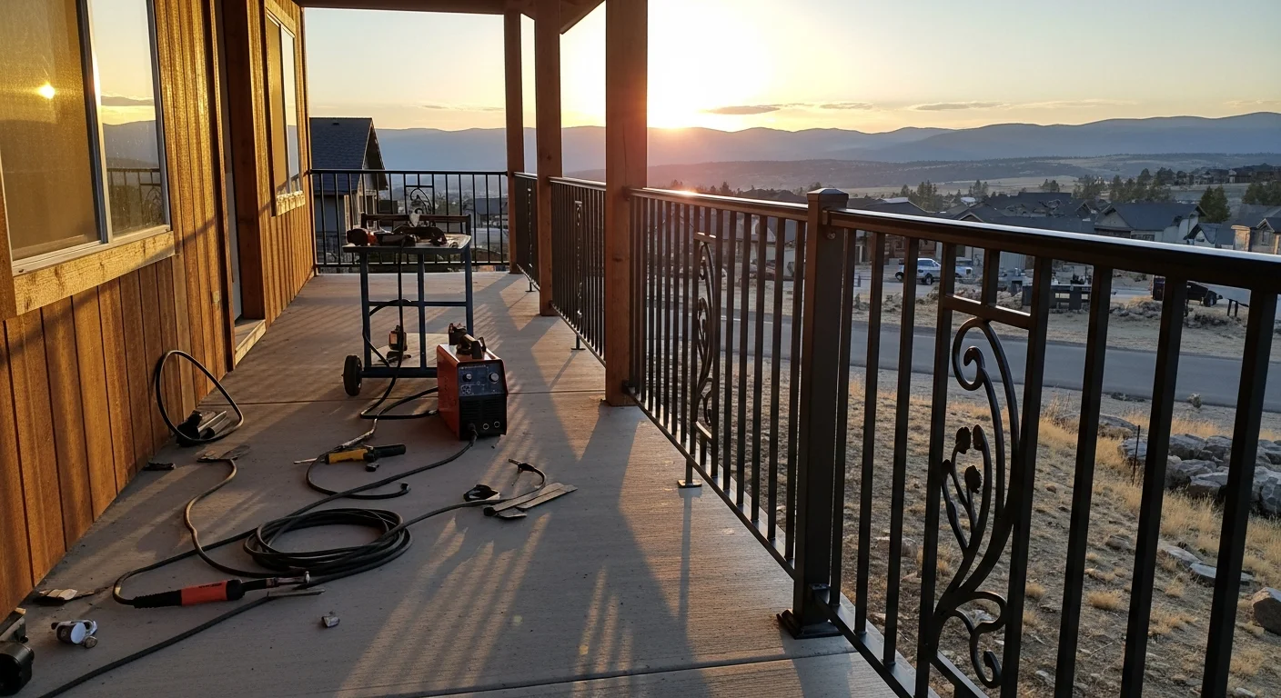 Custom welded railing and metal fabrication work